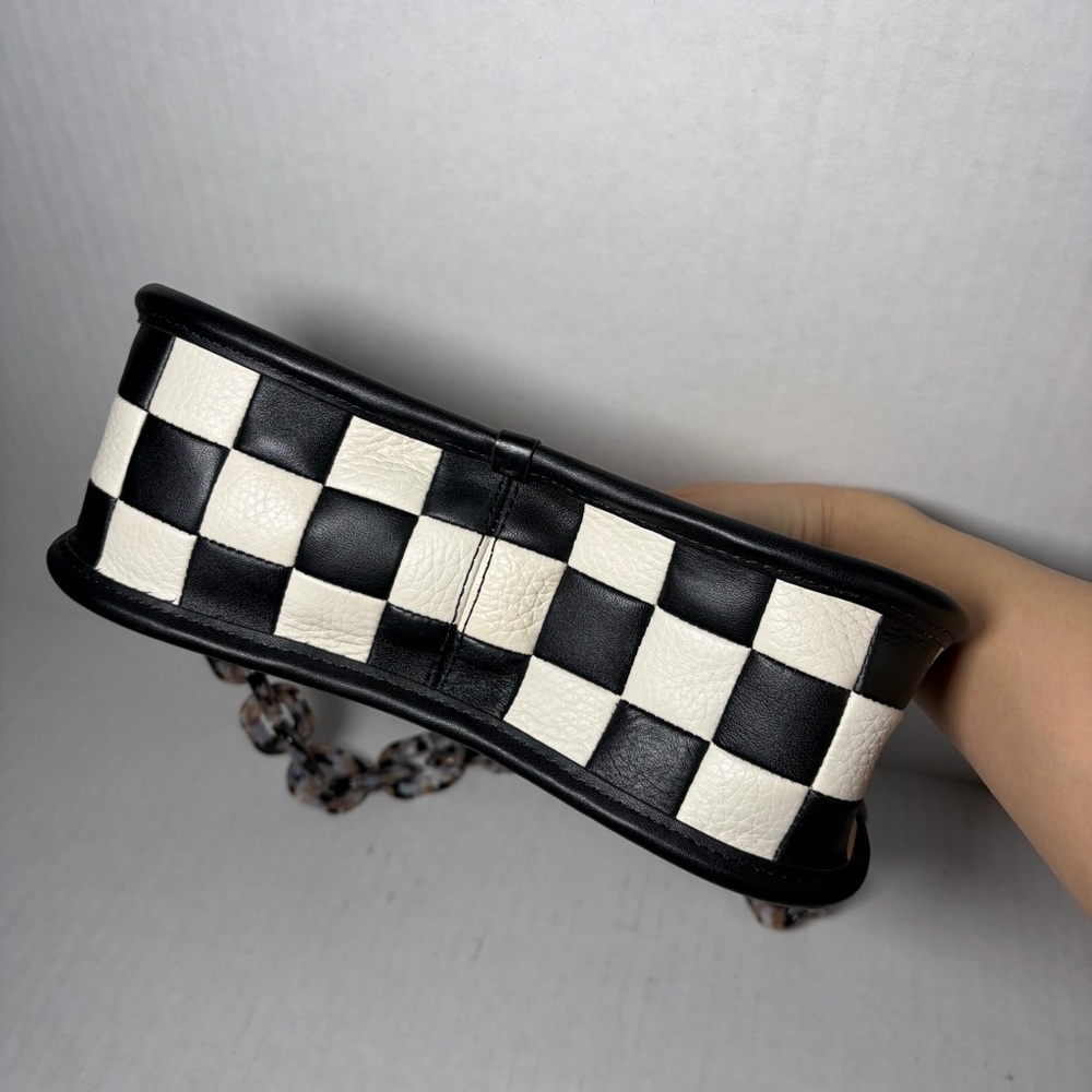 Coach COACHTOPIA CHECKERBOARD LEATHER WAVY DINKY BAG Shoulder Crossbody - Picture 5 of 8